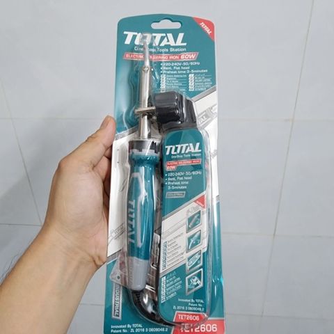 Mỏ Hàn Chì Total TET2606 K 60W - Thiết Bị Hàn Điện 220V-240V, Nhanh Nóng Chỉ 5 Phút, Dụng Cụ Hàn Chuyên Nghiệp