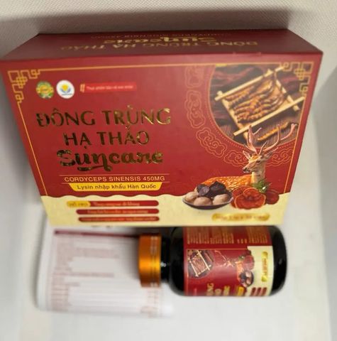 Viên Uống Bồi Bổ Sức Khỏe Đông Trùng Hạ Thảo Suncare 450mg - Tăng Cường Đề Kháng, Giảm Mệt Mỏi, Phục Hồi Năng Lượng