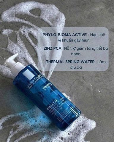 Sữa Rửa Mặt La Roche-Posay Effaclar Gel 400ml - Giải Pháp Chăm Sóc Da Dầu, Dịu Nhẹ, Ngừa Mụn, Sạch Sâu, Phù Hợp Da Nhạy Cảm