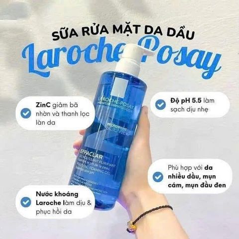 Sữa Rửa Mặt La Roche-Posay Effaclar Gel 400ml - Giải Pháp Chăm Sóc Da Dầu, Dịu Nhẹ, Ngừa Mụn, Sạch Sâu, Phù Hợp Da Nhạy Cảm