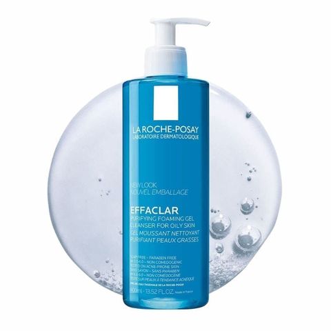 Sữa Rửa Mặt La Roche-Posay Effaclar Gel 400ml - Giải Pháp Chăm Sóc Da Dầu, Dịu Nhẹ, Ngừa Mụn, Sạch Sâu, Phù Hợp Da Nhạy Cảm