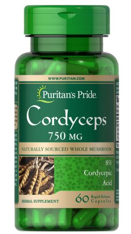 Đông Trùng Hạ Thảo Puritan'S Pride Cordyceps 750Mg 60 Viên