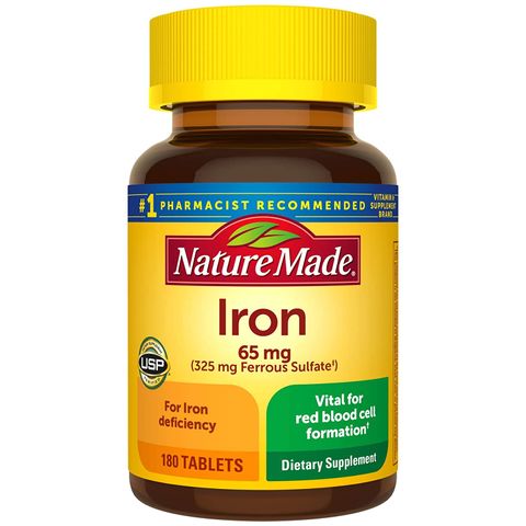 Viên Uống Bổ Sung Sắt Nature Made Iron 65Mg - Hỗ Trợ Cải Thiện Sức Khỏe Máu, 180 Viên Mỹ Chất Lượng Cao