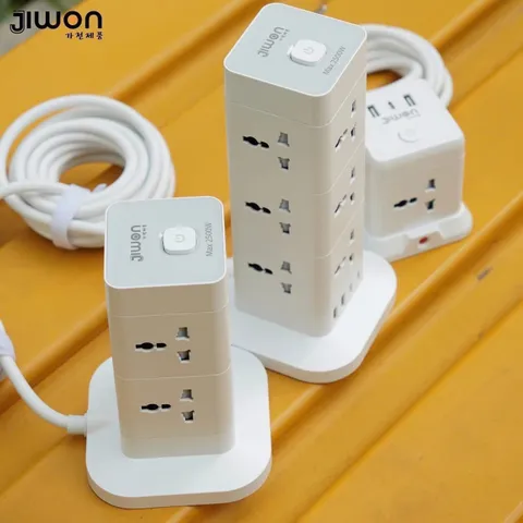 Ổ Cắm Điện Đa Năng JIWON JWD-T0619 - 8 Ổ Cắm, 2 Type-C, 2 USB, Dây Dài 3m, Sạc Siêu Nhanh, An Toàn Chống Giật