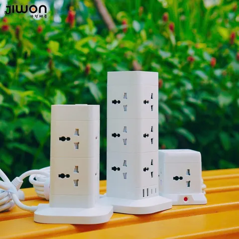 Ổ Cắm Điện Đa Năng JIWON JWD-T0619 - 8 Ổ Cắm, 2 Type-C, 2 USB, Dây Dài 3m, Sạc Siêu Nhanh, An Toàn Chống Giật