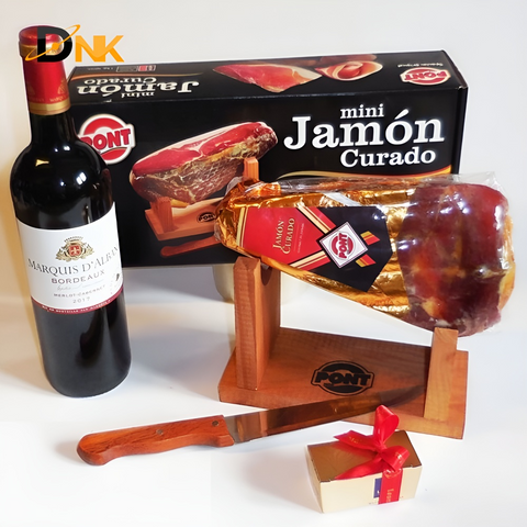 Miếng Đùi Heo Muối Mini Pont Jamon Curado 1.0Kg - Thực Phẩm Tây Ban Nha Nhập Khẩu - Bảo Quản Dễ Dàng, Hương Vị Tuyệt Hảo