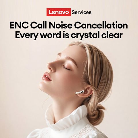 Tai Nghe Bluetooth Lenovo LE201 - Âm Thanh HIFI Chất Lượng, Cảm Ứng Thông Minh, Kết Nối Bluetooth 6.0, Thiết Kế Không Dây, Thời Gian Nghe 4 Giờ