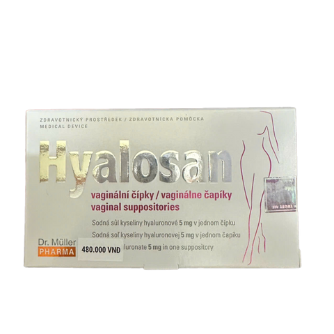 Viên Đặt Hyalosan Hỗ Trợ Làm Ẩm và Khôi Phục Biểu Mô Phụ Nữ - Hộp 10 Viên Cao Cấp Từ Dr Muller Pharma