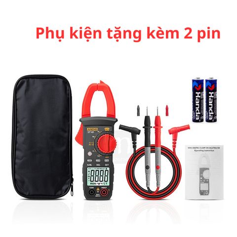 Đồng Hồ Ampe Kìm ANENG ST181 - Đồng Hồ Vạn Năng Cầm Tay Đo Điện Áp AC/DC, Điện Trở và Tần Số - Thiết Bị Kiểm Tra Điện Đầy Đủ Chức Năng