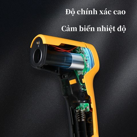 Máy đo nhiệt độ hồng ngoại Deli - Độ chính xác cao từ -30 đến 380°C - Thiết bị đo nhiệt độ công nghiệp tiện lợi, chính xác
