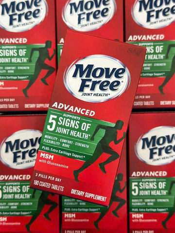 Viên Uống Hỗ Trợ Xương Khớp Move Free Advanced Plus MSM & Glucosamine 180 Viên - Bổ Sung Chăm Sóc Khớp Chắc Khỏe từ Mỹ