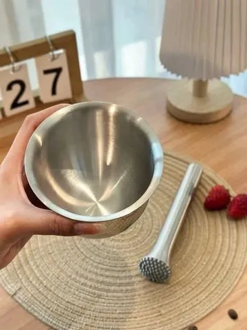 Set Chày Cối Inox 304 Chockmen - Dụng Cụ Nhà Bếp Cao Cấp Thao Tác Dễ Dàng, Vệ Sinh Tiện Lợi, Không Nấm Mốc
