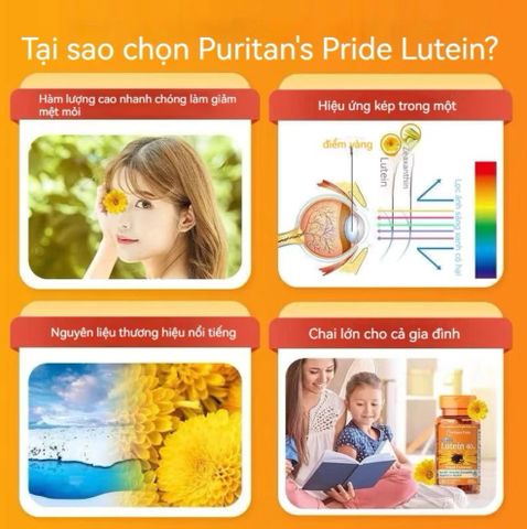 Viên uống bổ mắt Lutein 20MG 120 viên - Bảo vệ sức khỏe thị lực, hỗ trợ chống mỏi mắt cho người làm việc lâu với màn hình