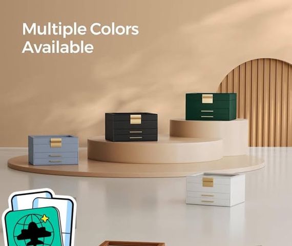 Hộp Đựng Trang Sức Hiện Đại Songmics UJBC239BK - Có Nắp Kính, 19 Ngăn, Chất Liệu Bền Bỉ, Thiết Kế Sang Trọng, Quà Tặng Tuyệt Vời