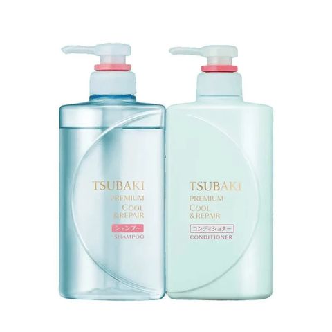 Bộ Dầu Gội Xả Tsubaki Premium Cool & Repair 490ml - Dầu Gội Sạch Dầu, Mát Lạnh, Phục Hồi Tóc Mềm Mượt, Giảm Ngứa Da Đầu