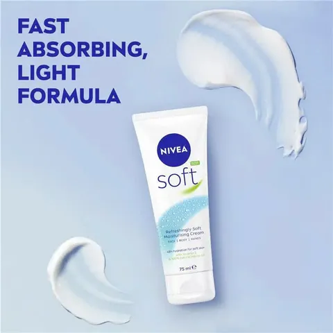 Kem Dưỡng Ẩm NIVEA Soft - Kem Dưỡng Đa Năng Cho Mặt, Tay, Cơ Thể 75ml - Dưỡng Ẩm, Làm Mềm Da, Chống Oxy Hóa