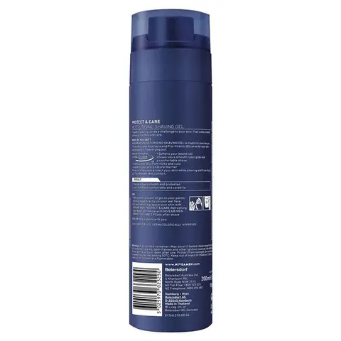 Gel Dưỡng Da Cạo Râu NIVEA MEN Protect & Care 200ml - Dưỡng ẩm, Giảm Kích Ứng, Dễ Cạo cho Nam Giới
