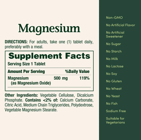 Viên Uống Magie Nature’s Bounty 500mg - Hỗ Trợ Xương Chắc Khỏe, Giảm Co Cơ, Thư Giãn Thần Kinh - 200 Viên Từ Mỹ