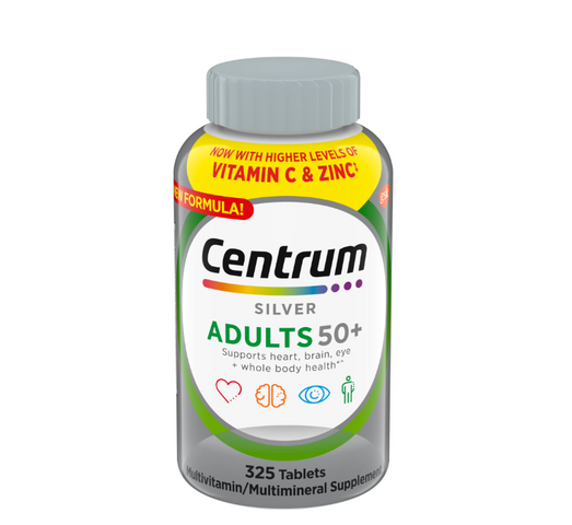 Vitamin Tổng Hợp Centrum Silver 50+ - Hỗ Trợ Sức Khỏe Người Trên 50 Tuổi, 325 Viên (Mỹ) - Tim Mạch, Trí Não, Thị Lực, Miễn Dịch
