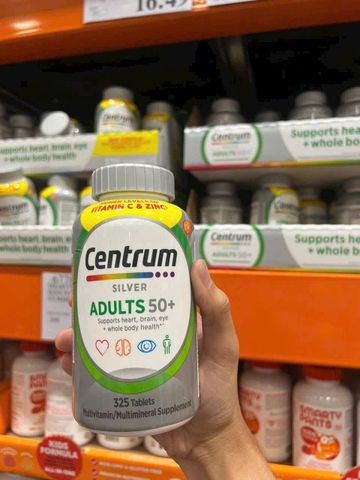 Vitamin Tổng Hợp Centrum Silver 50+ - Hỗ Trợ Sức Khỏe Người Trên 50 Tuổi, 325 Viên (Mỹ) - Tim Mạch, Trí Não, Thị Lực, Miễn Dịch