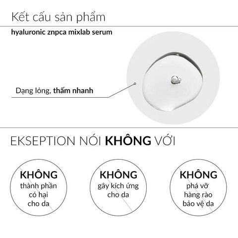 Tinh Chất Ekseption Hyaluronic ZnPCA Giảm Mụn & B5 Mixlab 75ML - Serum Phục Hồi Da Nhạy Cảm, Chống Viêm, Cung Cấp Độ Ẩm Tối Ưu