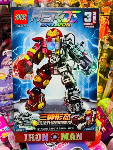 Bộ Lắp Ráp OBM 99078 Mô Hình Robot Siêu Anh Hùng Iron Man - Đồ Chơi Sáng Tạo Dành Cho Trẻ Em Từ 6 Tuổi