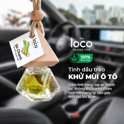 Tinh Dầu Nguyên Chất The Loco Home 8ml - Hương Sả Chanh, Cam, Quế, Bạc Hà, Oải Hương - Treo Xe, Tủ Quần Áo, Khử Mùi, Tạo Mùi Thơm
