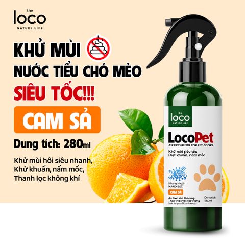 Chai Xịt Khử Mùi Khử Khuẩn Nano LocoPet 260ml - Giải Pháp Vệ Sinh Nhà Ở Cho Thú Cưng, Ngăn Ngừa Vi Khuẩn và Mùi Hôi