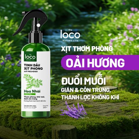 Xịt Thơm Phòng Tinh Dầu Sả Chanh - Khử Mùi, Đuổi Muỗi, Côn Trùng, Kháng Khuẩn, Dung Tích 260ml - Sản Phẩm Tự Nhiên An Toàn cho Gia Đình