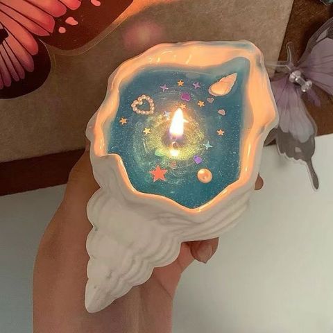 Nến Thơm Vỏ Sò Biển — Quà Tặng Lãng Mạn Hương Hoa Lavender & Gỗ Thơm Trang Trí Nhà Cửa, Phòng Ngủ, Văn Phòng
