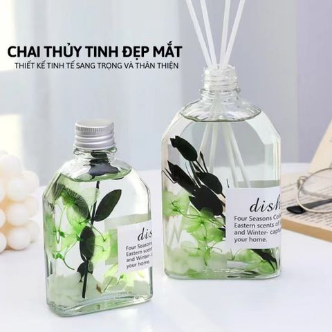 Tinh Dầu Thơm Phòng Cao Cấp - Khử Mùi Tự Nhiên 100ml, Que Khuếch Tán Dễ Dàng, Mùi Ngọt Nhẹ Phù Hợp Nam Nữ, An Toàn Và Tiện Lợi