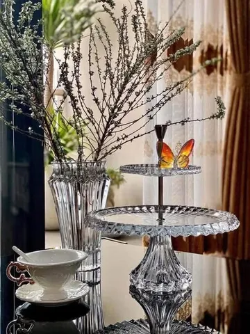 Kệ đựng bánh kẹo 2 tầng ROGASKA - Thiết kế sang trọng cho tiệc tùng, sinh nhật và quà tặng độc đáo, với khay 17,5cm và 33cm.