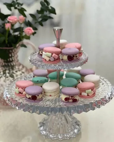 Kệ đựng bánh kẹo 2 tầng ROGASKA - Thiết kế sang trọng cho tiệc tùng, sinh nhật và quà tặng độc đáo, với khay 17,5cm và 33cm.