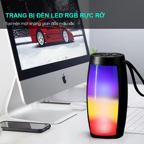 Loa Bluetooth MINI ZQS12025 - Loa Kết Nối Nhanh, Đọc Thẻ Nhớ & USB, Đèn Nháy Sáng Theo Nhạc - Âm Thanh Giải Trí Di Động