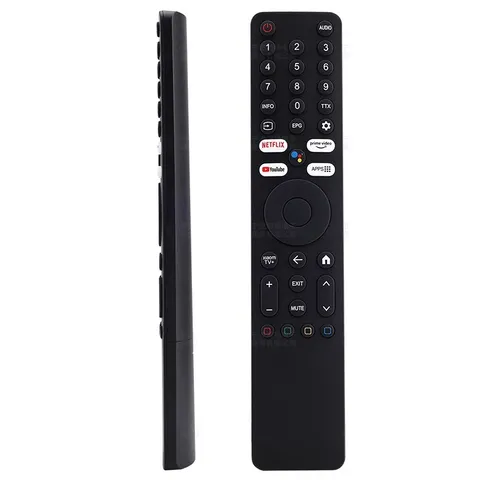 Điều khiển Remote Giọng Nói TIVI Xiaomi Dài 4 Nút Trắng - Phím Êm Nhạy, Tặng Pin - Phụ Kiện Tiện Ích Cho TV