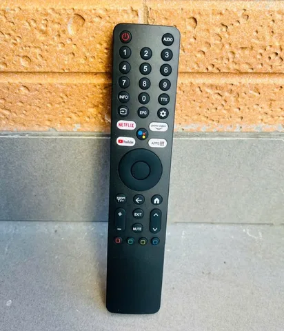 Điều khiển Remote Giọng Nói TIVI Xiaomi Dài 4 Nút Trắng - Phím Êm Nhạy, Tặng Pin - Phụ Kiện Tiện Ích Cho TV