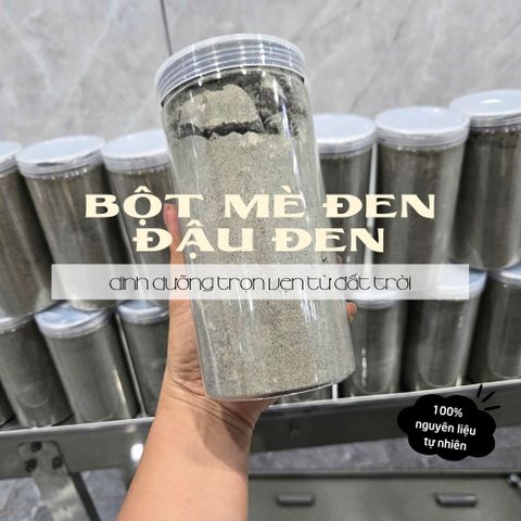 Bột Đậu Đen Xanh Lòng Mix Mè Đen - Giải Độc, Bổ Máu, Chăm Sóc Da và Tóc - Dinh Dưỡng Thực Vật, 500g