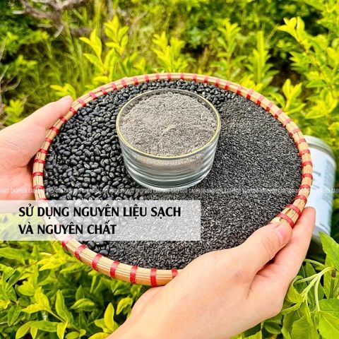 Bột Đậu Đen Xanh Lòng Mix Mè Đen - Giải Độc, Bổ Máu, Chăm Sóc Da và Tóc - Dinh Dưỡng Thực Vật, 500g