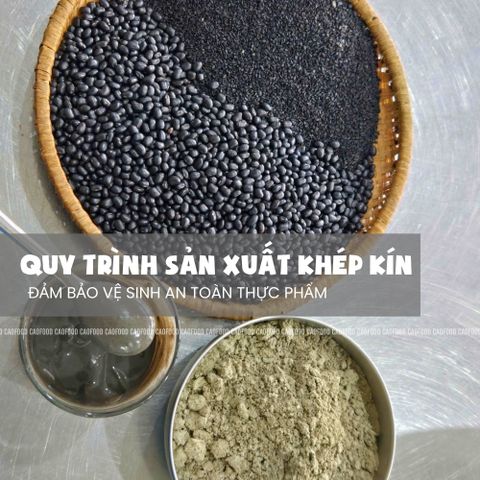 Bột Đậu Đen Xanh Lòng Mix Mè Đen - Giải Độc, Bổ Máu, Chăm Sóc Da và Tóc - Dinh Dưỡng Thực Vật, 500g