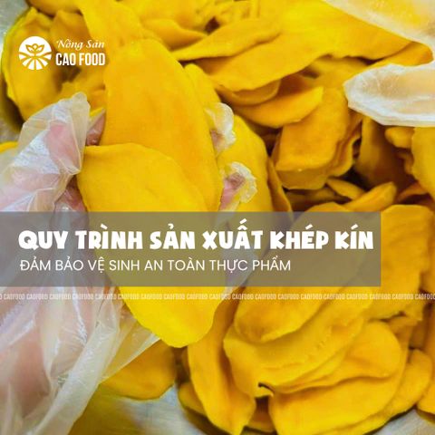 Xoài Sấy Dẻo CAOFOOD 500g - 100% Xoài Tươi, Không Đường, Vị Chua Ngọt Tự Nhiên, Món Ăn Vặt Lành Mạnh, Thực Phẩm Dinh Dưỡng Việt Nam