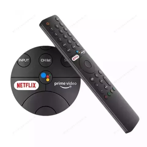 Điều khiển Remote giọng nói VOICE TIVI XIAOMI DÀI 1 nút trắng PHÍM ÊM NHẠY HÀNG MỚI+TẶNG PIN