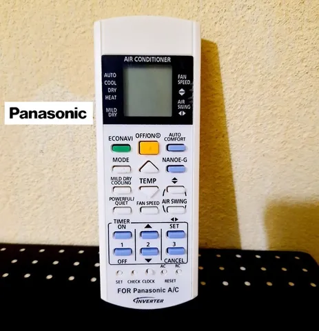 Điều Khiển Điều Hòa Panasonic 1&2 Chiều Inverter Nano Eco - Remote Chính Hãng, Tặng Kèm Pin AAA, Thiết Kế Hiện Đại, Dễ Sử Dụng