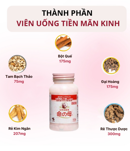 Viên Uống Tiền Mãn Kinh Kobayashi 840 Viên - Hỗ Trợ Cân Bằng Nội Tiết Tố Nữ Từ Nhật Bản