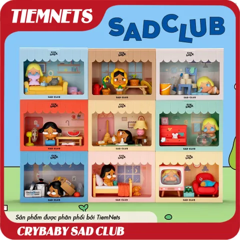 Bộ Mô Hình Blind Box Crybaby Sad Club - 9 Nhân Vật Độc Đáo, Bao Gồm Thông Điệp Xuyên Thấu, Đồ Chơi PVC/ABS cao cấp