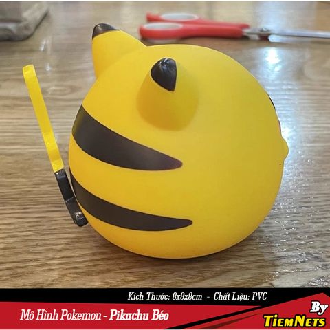 Mô Hình Pikachu Mập Đáng Yêu - Đồ Chơi Pokemon PVC 8x8x8 cm - Quà Tặng Fan Thích Thú Cưng Siêu Cute