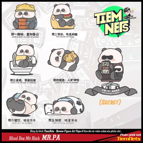 BỘ MÔ HÌNH BLIND BOX MR.PA - 7 NGÀY LÀM VIỆC