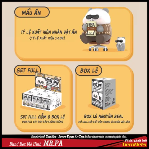BỘ MÔ HÌNH BLIND BOX MR.PA - 7 NGÀY LÀM VIỆC