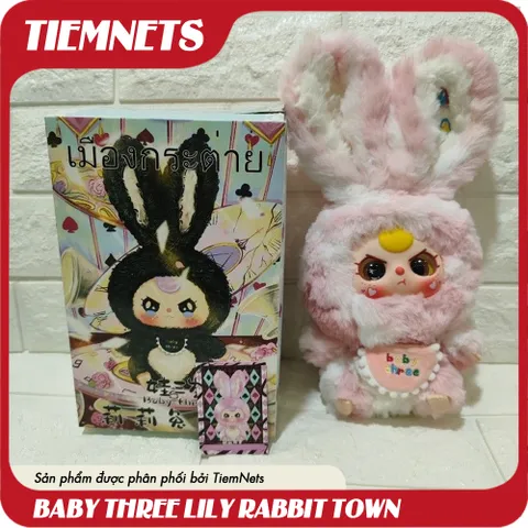 Bộ Mô Hình Blind Box Baby Three Lily Rabbit Town - Đồ Chơi Búp Bê Nhân Vật Dễ Thương, Quà Tặng Trẻ Em