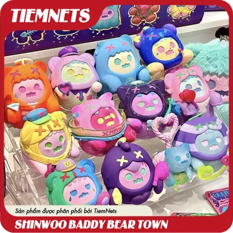 Mô Hình Blind Box Shinwoo Baddy Bear Town - Bộ 14 Nhân Vật Đáng Yêu, Chất Liệu PVC/ABS, Quà Tặng Độc Đáo Cho Fan Thích Arttoys