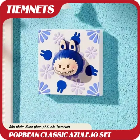 Bộ sản phẩm POPMART POP BEAN CLASSIC AZULEJO Độc Quyền - Bao gồm 4 Bean SkullPanda và Labubu, Quà Tặng Nghệ Thuật Cho Nghệ Sĩ